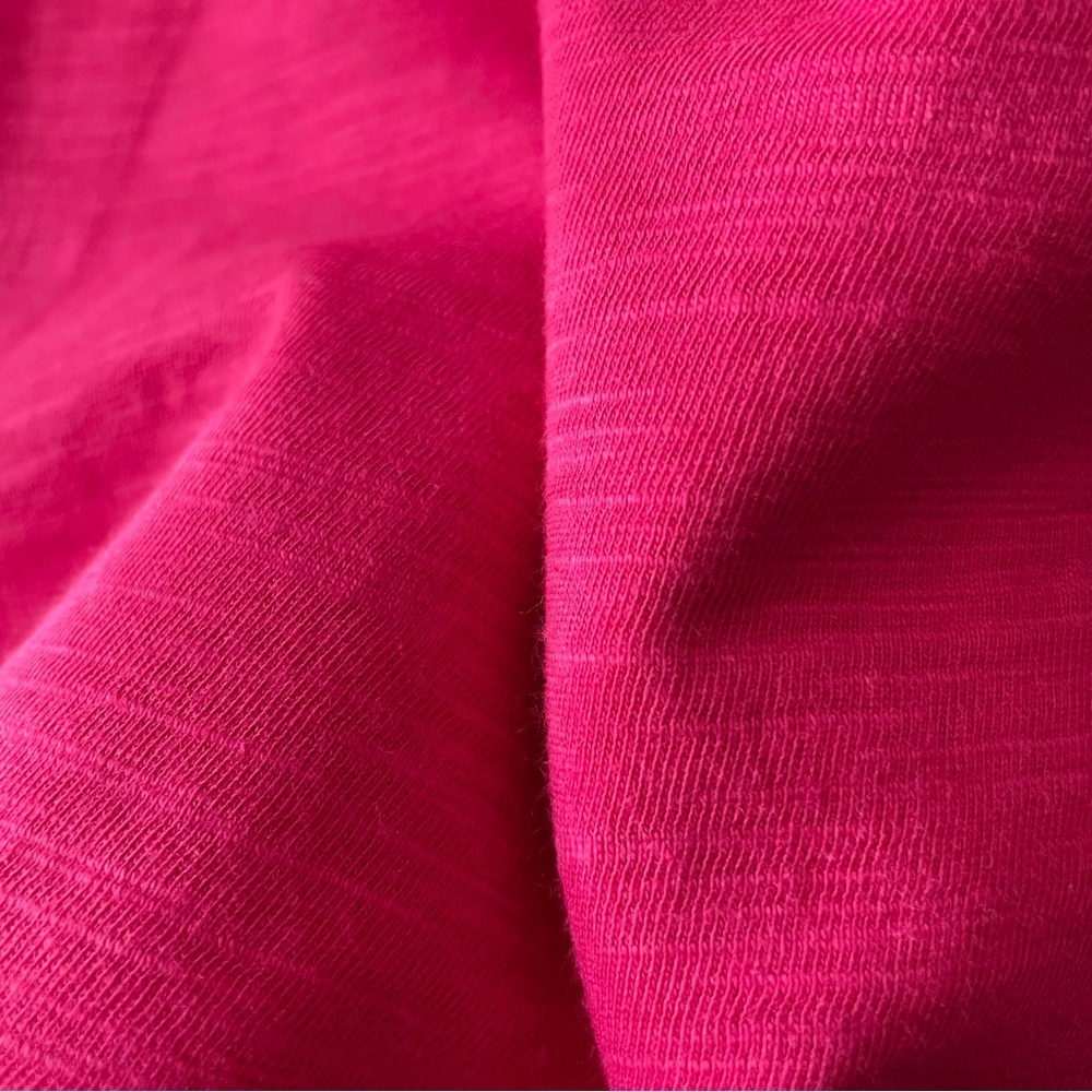 Talbots Fuchsia Pink Cotton Short Sleeve T-Shirt w/ Front Detail Size XL - Picture 7 of 12